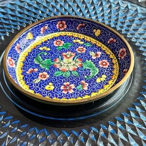 Vibrant Floral Decorative Trinket Plate
